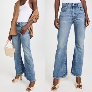 MOUSSY VINTAGE Mv Saint Charles Remake Flare distressed Jeans denim NWT $360 30